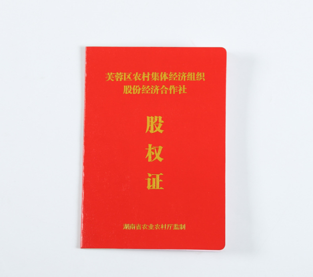 亮紅股份證書